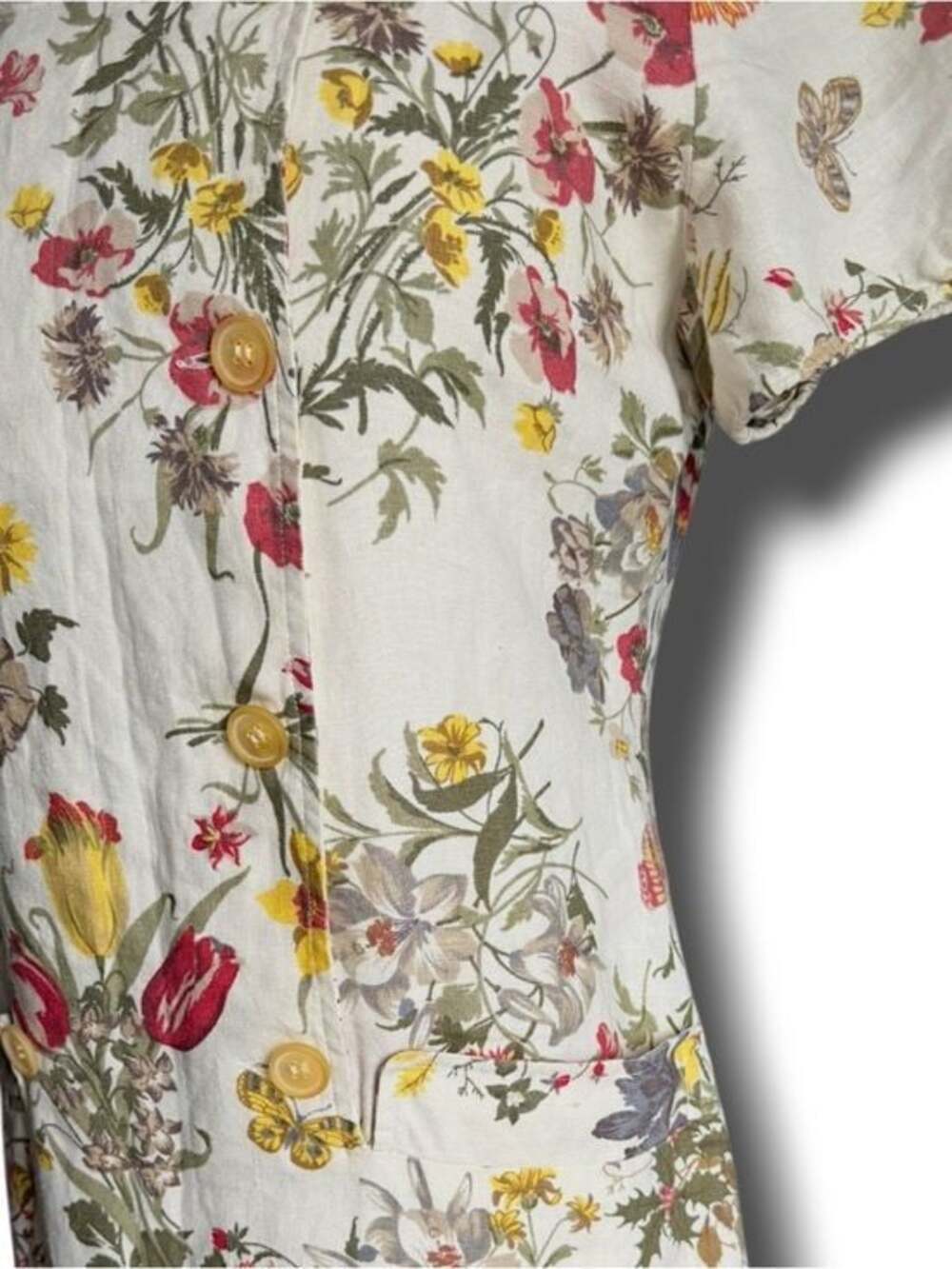 Gucci 100% Linen floral dress - Picture 6 of 14
